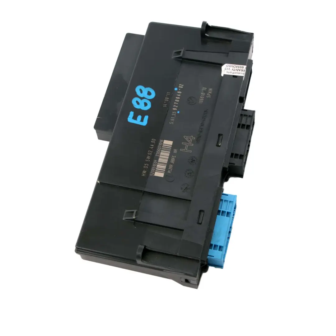 BMW E88 ECU Body Control Module H4 Junction Box PL2RR JBBFE IIIR - SKU 9270646 - Part number 9270646