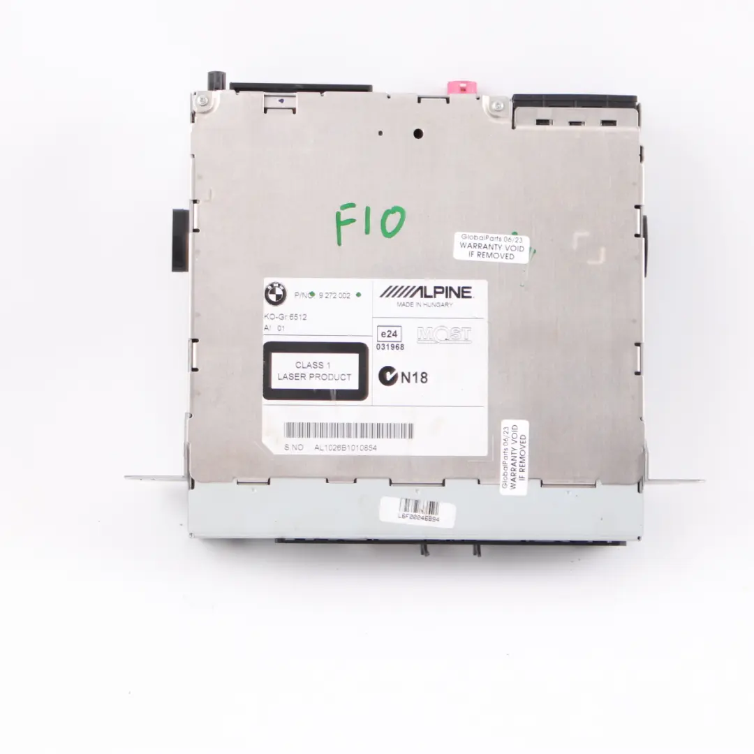 Radioplayer BMW F10 F11 Alpine Audio CD Champ 2 Steuergerät für mit Teilenummer 9272002 Radioplayer BMW F10 F11 Alpine Audio CD Champ 2 Steuergerät - SKU 9272002 - Teilenummer 9272002