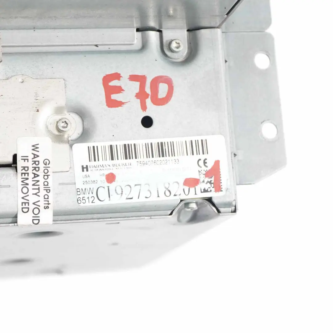 BMW X5 E70 Sistema di Navigazione Auto Computer CIC DAB X6 E71 9273182 - SKU 9273182-1 - Numero di parte 9278073