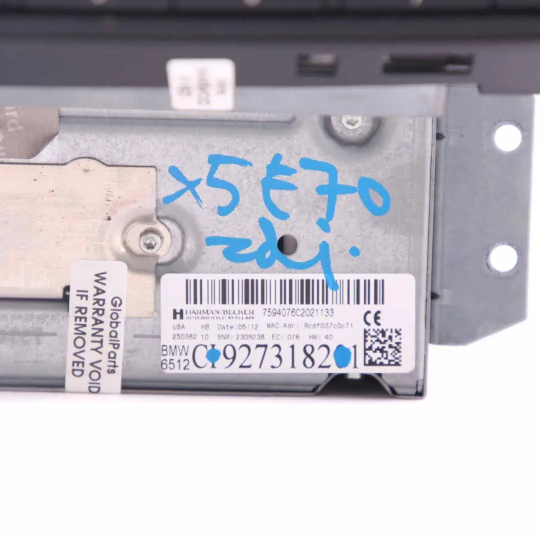 Navigation System Car Computer CIC DAB to BMW X5 E70 X6 E71 with Part number 9278073 BMW X5 E70 X6 E71 Navigation System Car Computer CIC DAB - SKU 9273182 - Part number 9278073