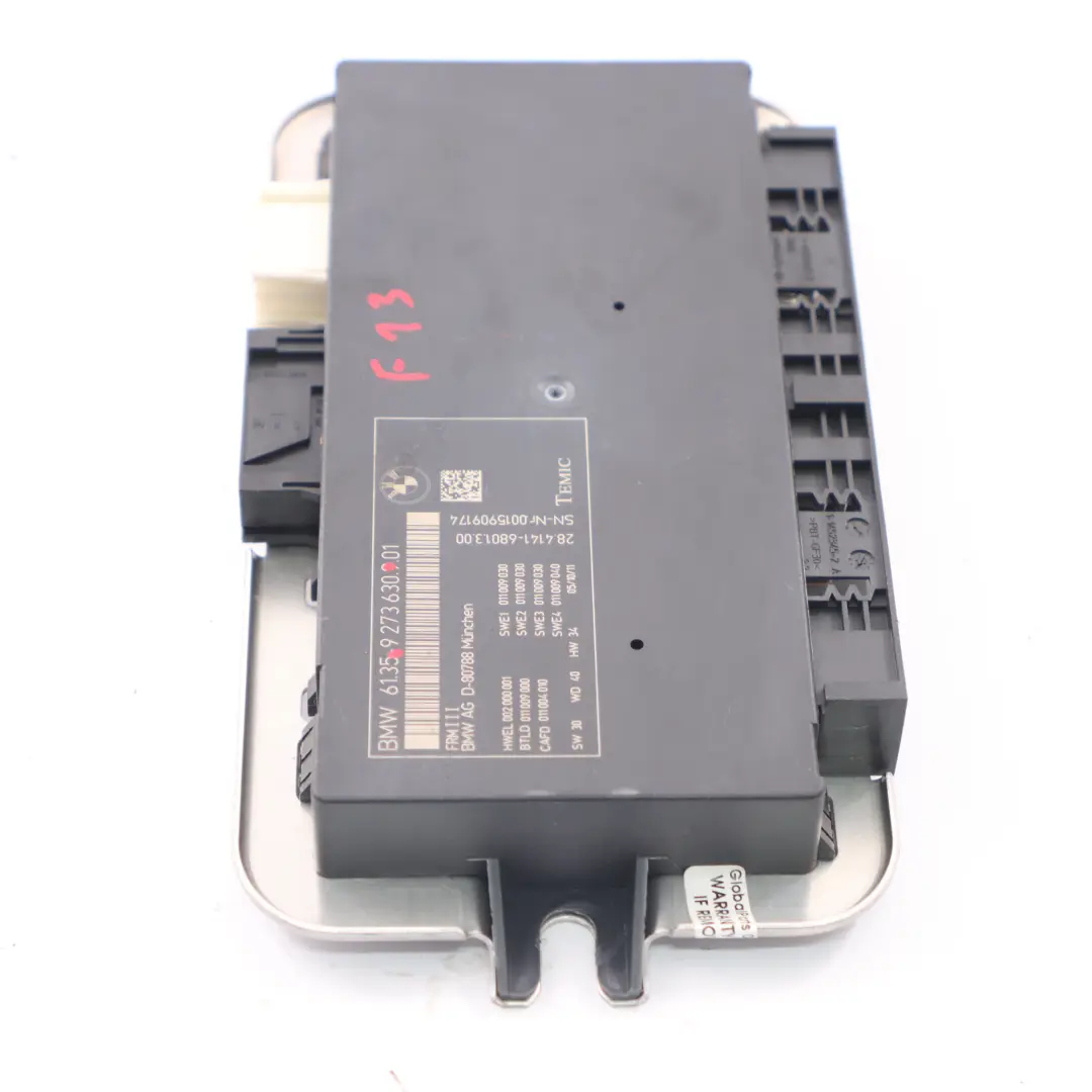 BMW F13 Footwell Light Module Control Unit ECU FRM3 - SKU 9273630 - Part number 9273630
