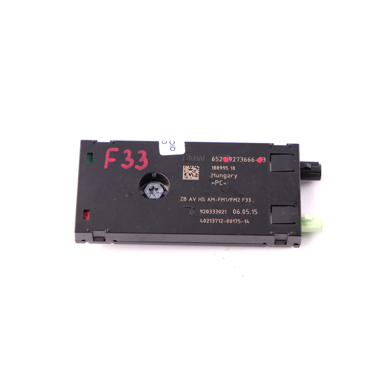 BMW Serie 4 F33 F83 M4 Convertible Antena Trasera Amplificador AM/FM 9273666