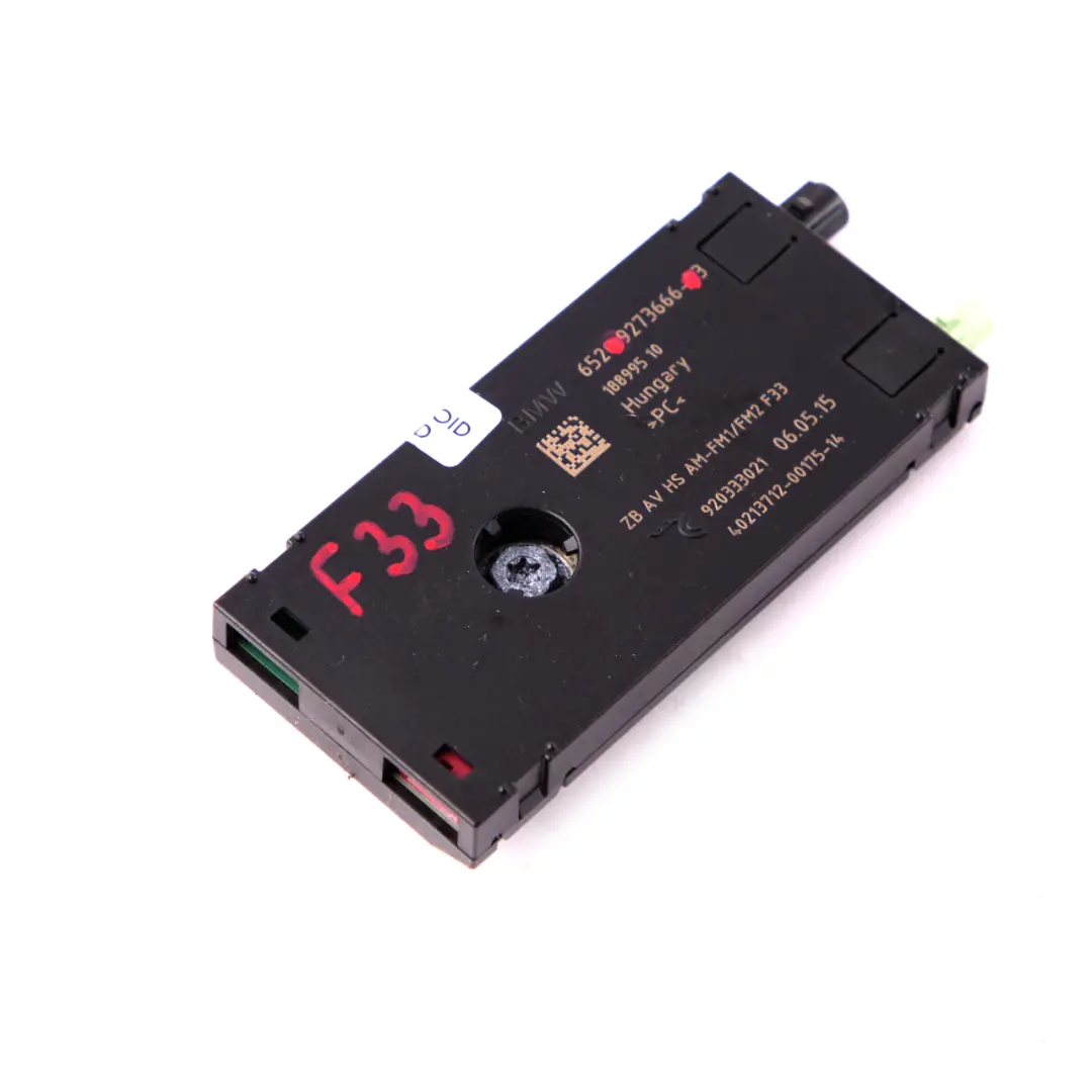 Antenna Aerial Amplifier AM/FM to BMW F33 F83 M4 Convertible Rear with Part number 9273666 BMW F33 F83 M4 Convertible Rear Antenna Aerial Amplifier AM/FM - SKU 9273666 - Part number 9273666