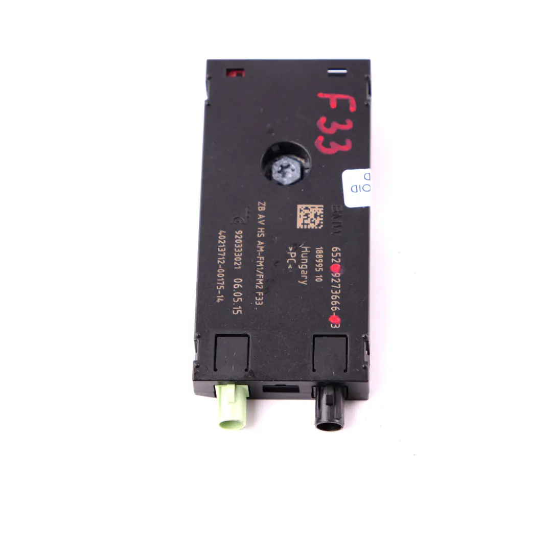 Antenne Arrière AM/FM pour BMW F33 F83 M4 Cabriolet à propos du numéro de pièce 9273666 BMW F33 F83 M4 Cabriolet Antenne Arrière AM/FM - SKU 9273666 - Numéro de pièce 9273666