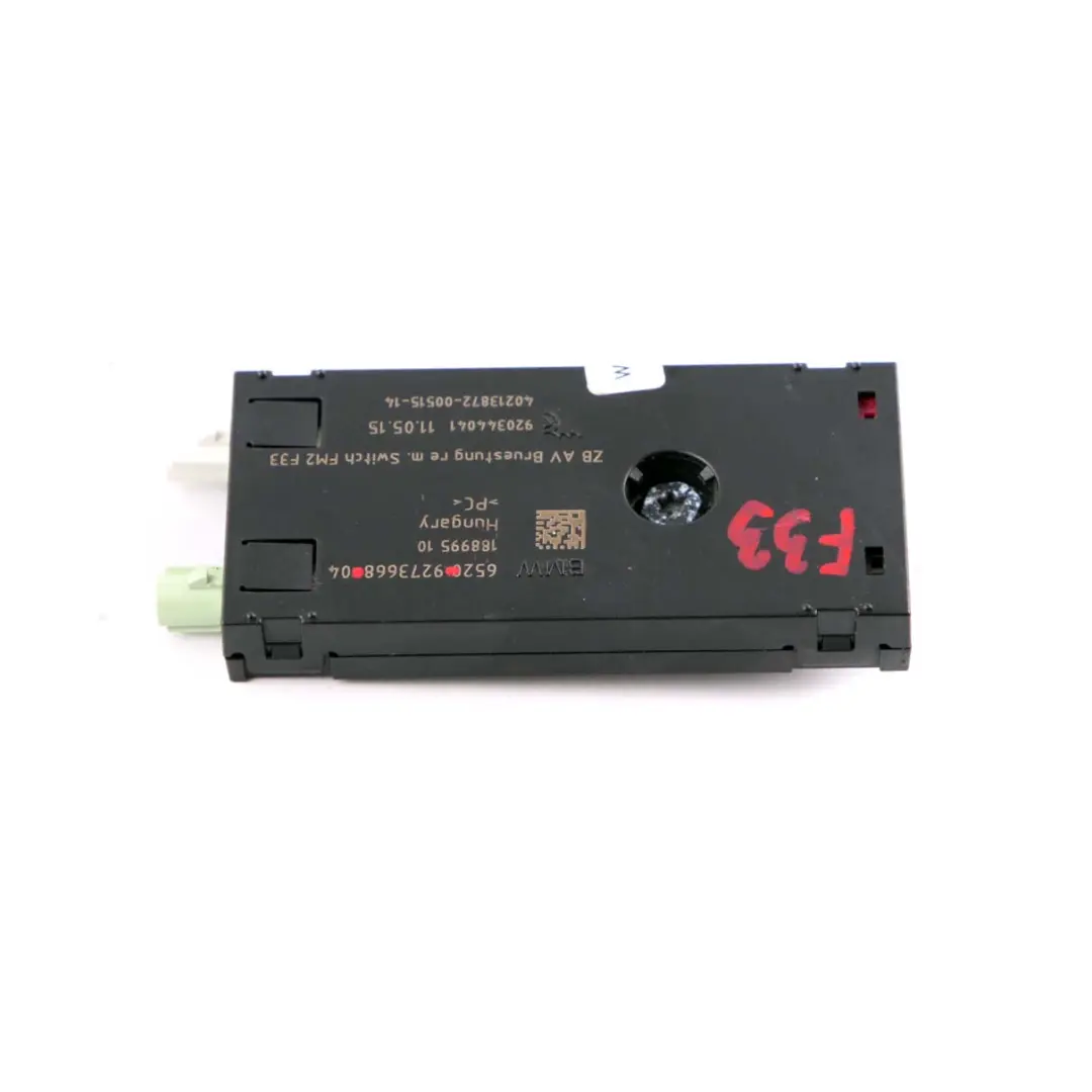 4er F33 F83 M4 Antenne Antennenverstärker Modul Rechts für BMW mit Teilenummer 9273668 BMW 4er F33 F83 M4 Antenne Antennenverstärker Modul Rechts - SKU 9273668 - Teilenummer 9273668