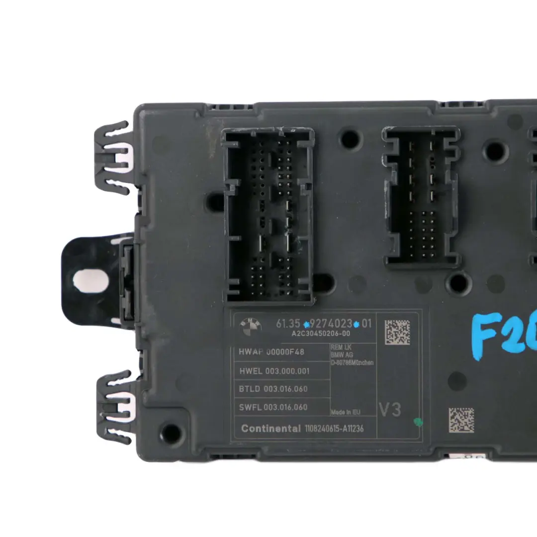 BMW F20 F21 F30 F31 REM Modulo Posteriore Scatola Fusibili Controllo V3 - SKU 9274023 - Numero di parte 9274023