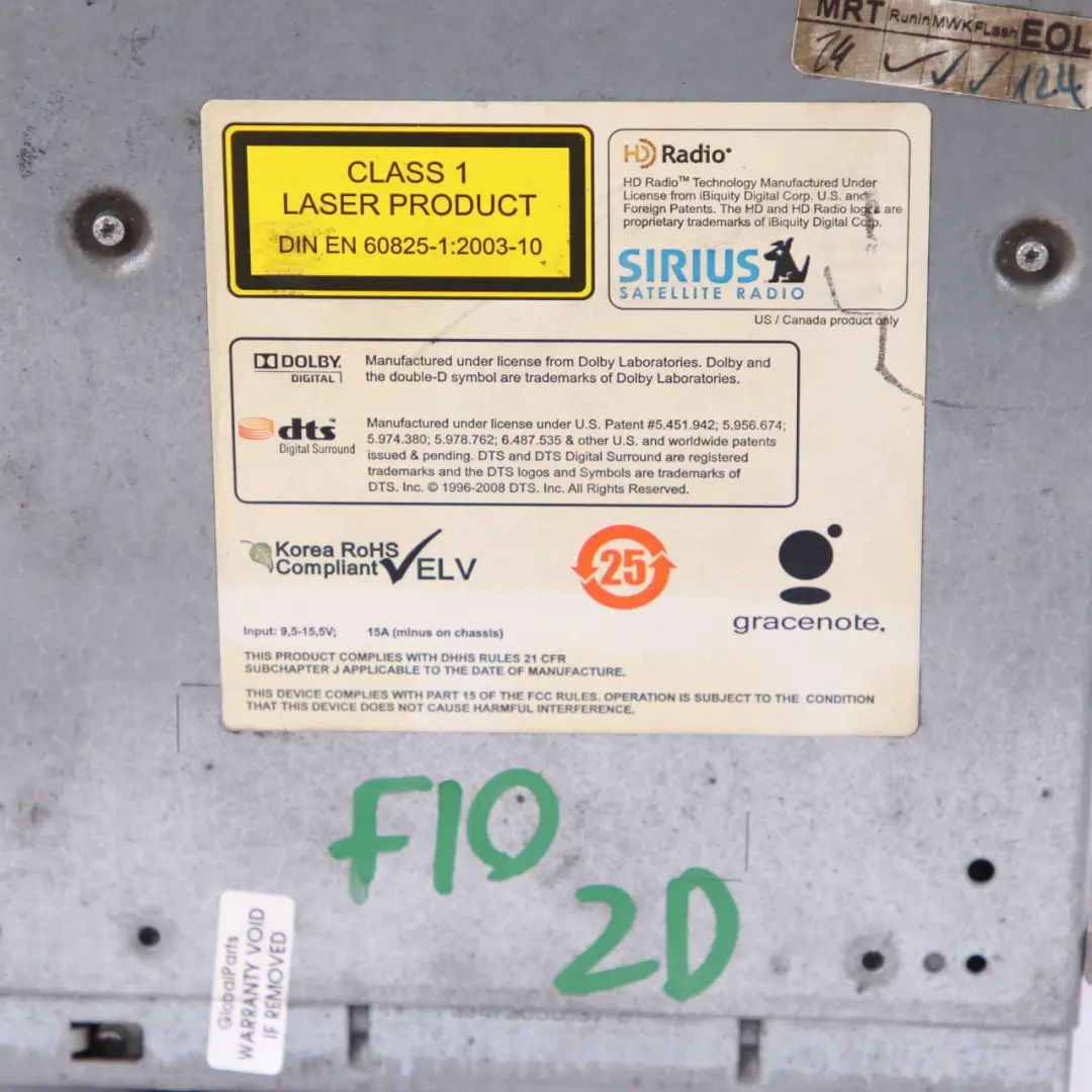 BMW F20 F10 F30 Radio Czytnik Nawigacji - SKU 9274570 - Numer Części 9274570