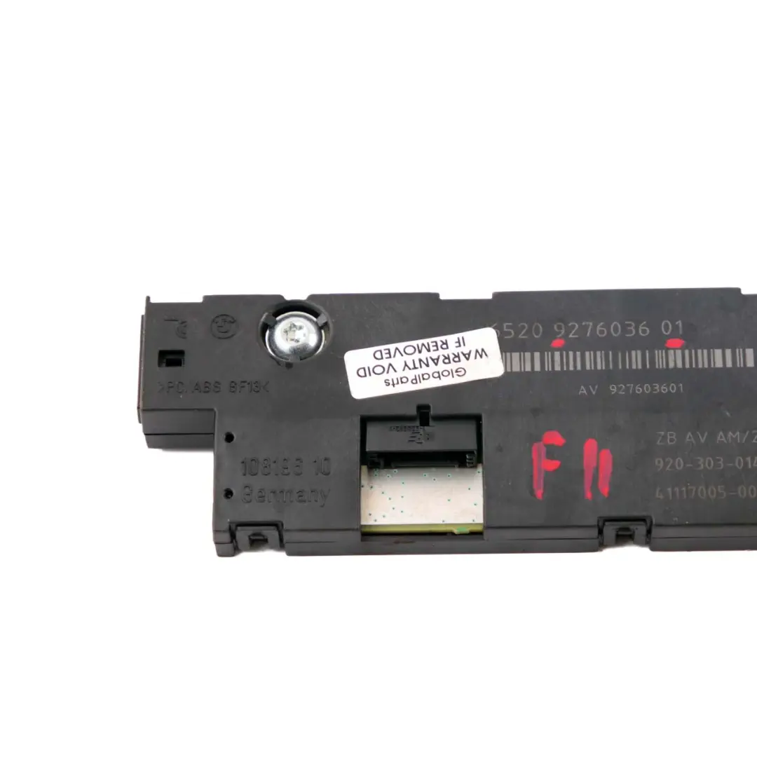 Antenna Aeral Amplifier Diversity 868 MHZ to BMW 5 Series F11 Touring with Part number 9276036 BMW 5 Series F11 Touring Antenna Aeral Amplifier Diversity 868 MHZ - SKU 9276036 - Part number 9276036