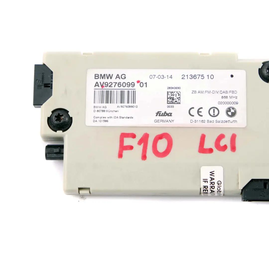 Module D'amplification De L'antenne DAB pour BMW F01 F10 à propos du numéro de pièce 9276099 BMW F01 F10 Module D'amplification De L'antenne DAB - SKU 9276099 - Numéro de pièce 9276099