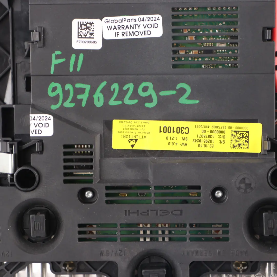  Kabinen Licht BMW F10 F11 Dach Schalter Einheit Hinten Mitte Schwarz - SKU 9276229-2 - Teilenummer 9276229