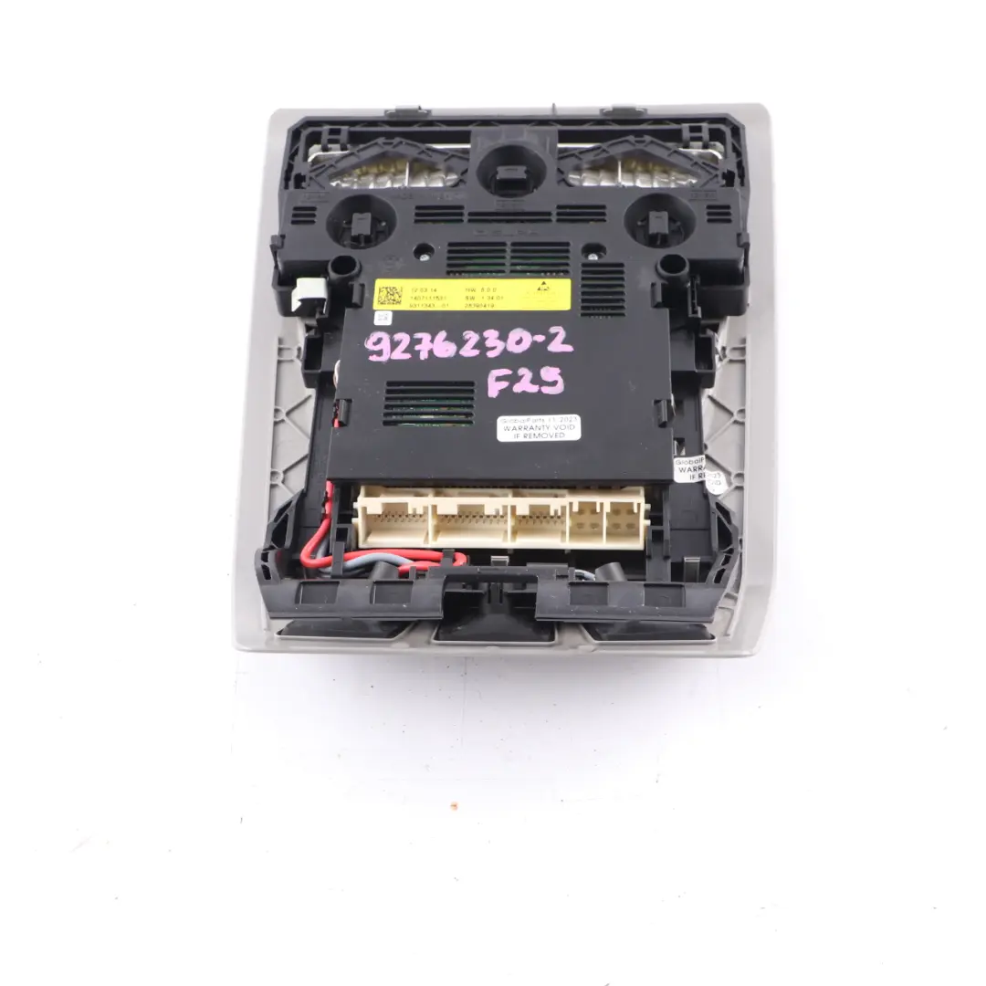 BMW F01 F10 F25 F26 Vorne Innenraum Dach Licht Schalter Cluster Grau - SKU 9276230-2 - Teilenummer 9276230