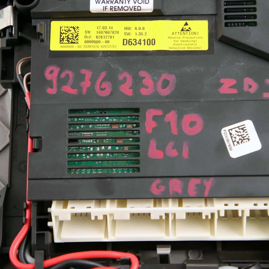BMW F01 F02 F10 F11 Grupo Interruptores Panel Luces Techo Interior Delantero - SKU 9276230 - Número de pieza 9276230