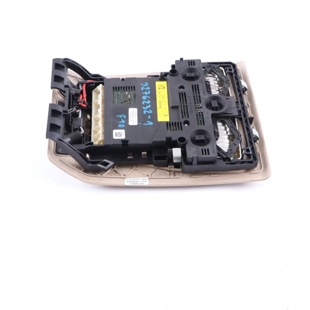 Roof Light BMW F10 F11 F13 Front Interior Reading Lamp Oyster to with Part number 9276232 Roof Light BMW F10 F11 F13 Front Interior Reading Lamp Oyster - SKU 9276232-1 - Part number 9276232