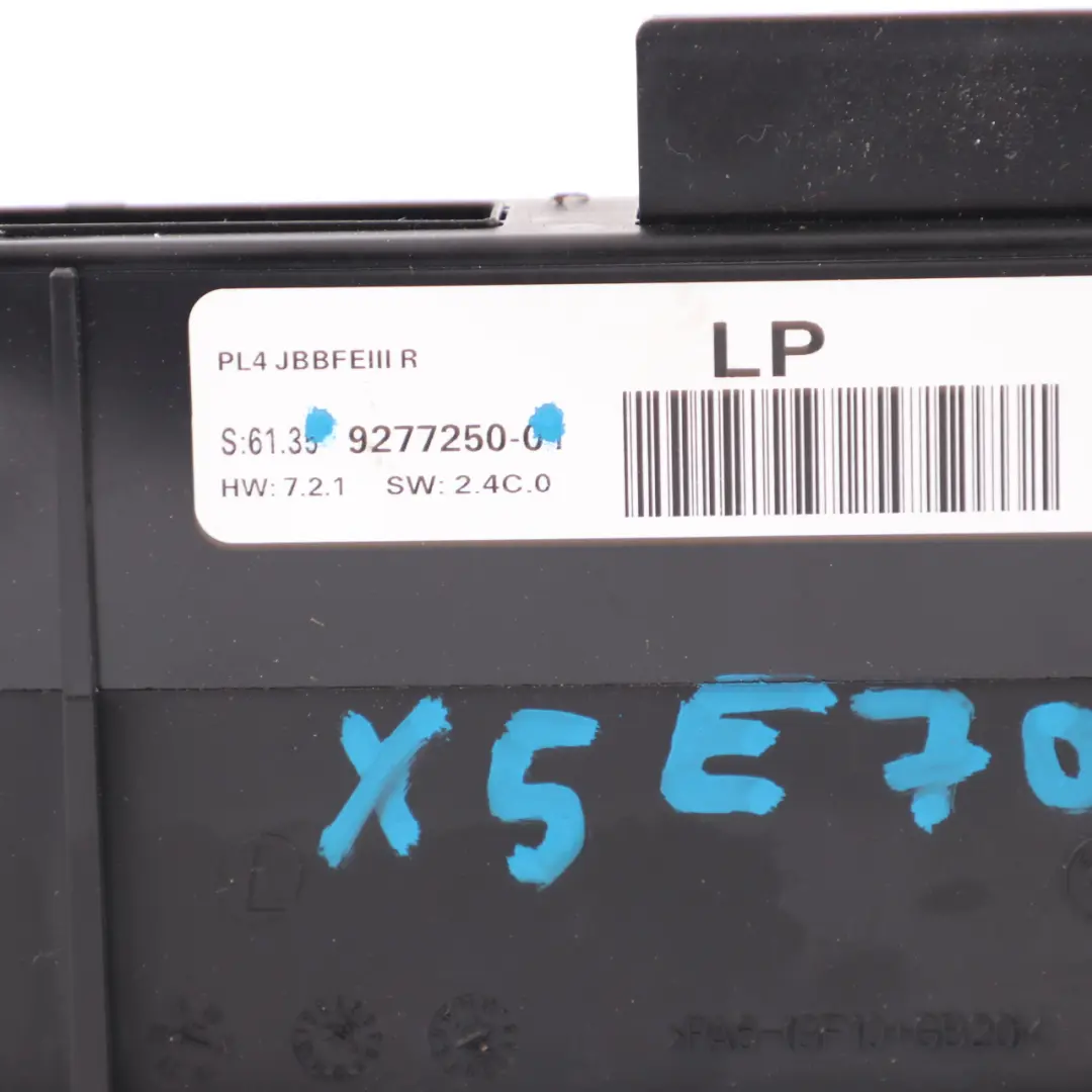 Body Control Module Unit Junction Box PL4 JBBFEIII R ECU to BMW X5 E70 LCI with Part number 9277250 BMW X5 E70 LCI Body Control Module Unit Junction Box PL4 JBBFEIII R ECU - SKU 9277250 - Part number 9277250