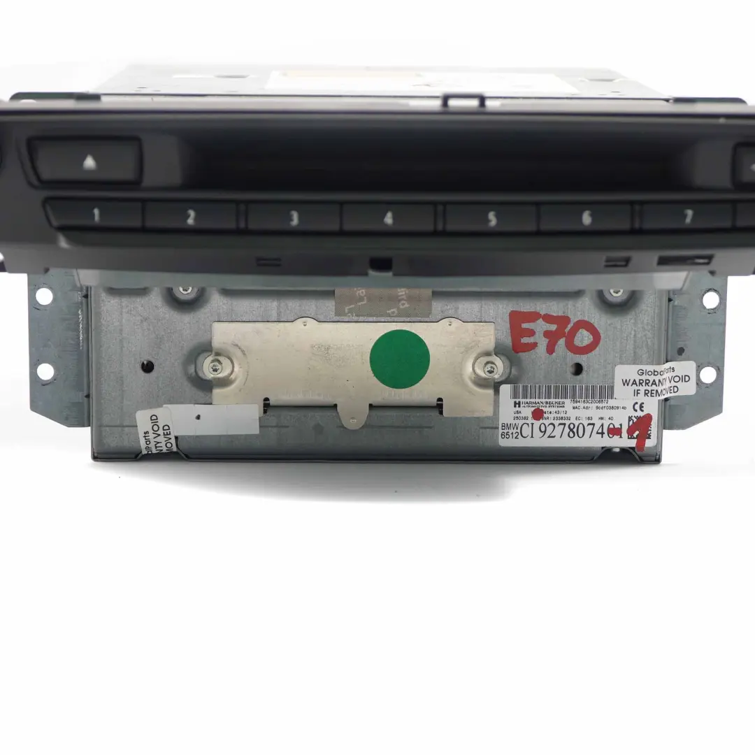 BMW X5 E70 Head Unit CIC DAB Professional Navigation System Controller - SKU 9278074-1 - Part number 9278074
