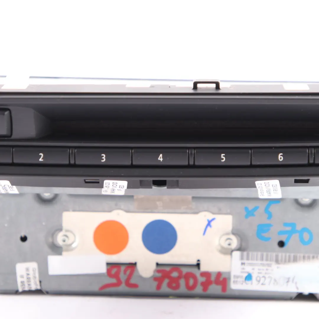 Unidad Central CIC DAB Profesional Sistema de Navegación Controlador para BMW X5 E70 con número de pieza 9278074 BMW X5 E70 Unidad Central CIC DAB Profesional Sistema de Navegación Controlador - SKU 9278074 - Número de pieza 9278074