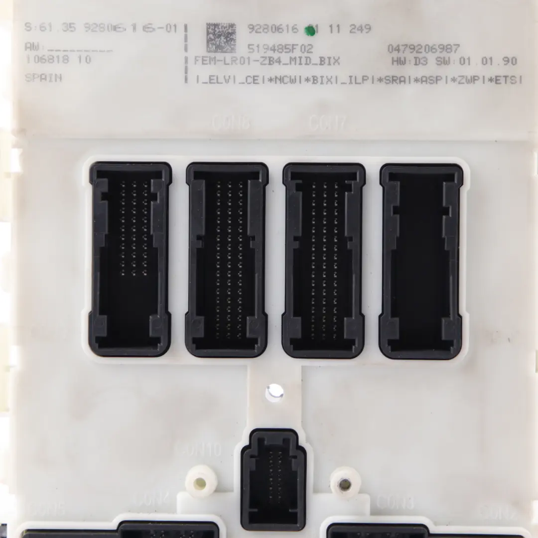 BMW F20 F21 F22 F30 F31 F32 F36 Module Control Unit FEM ECU LR01 - SKU 9280616 - Part number 9280616