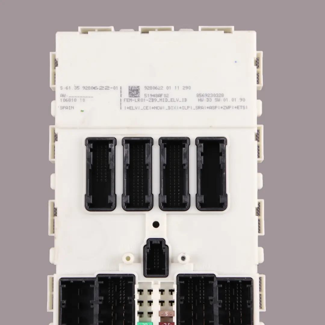 FEM Module BMW F20 F21 F22 F30 F32 ECU Control Unit Fuse Box to with Part number 9280622 FEM Module BMW F20 F21 F22 F30 F32 ECU Control Unit Fuse Box - SKU 9280622 - Part number 9280622