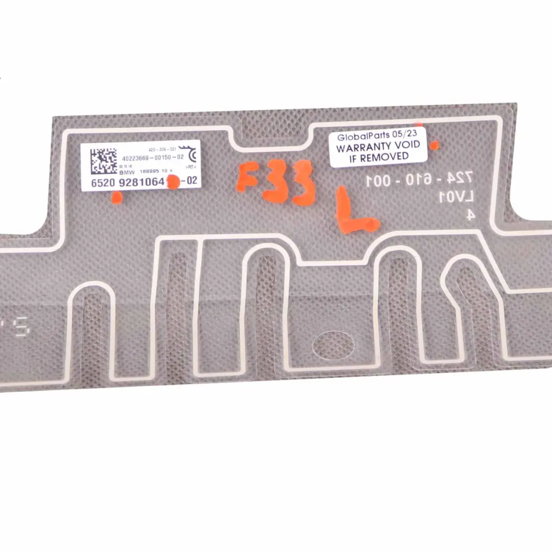 Antenna Unit BMW F33 F83 M4 Left N/S Aerial Control Unit Module to with Part number 9281064 Antenna Unit BMW F33 F83 M4 Left N/S Aerial Control Unit Module - SKU 9281064 - Part number 9281064