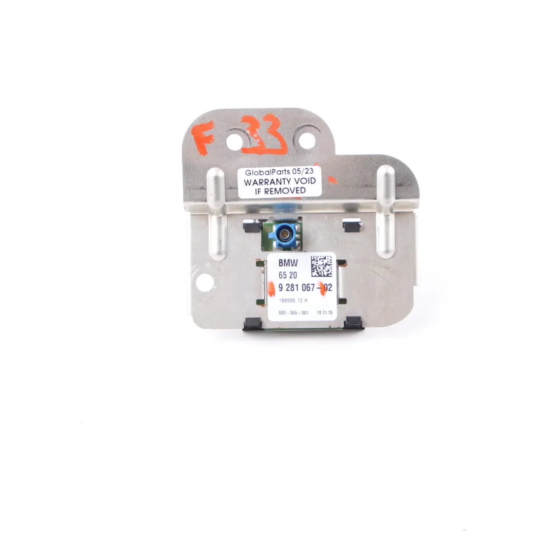 Antenna Amplifier BMW F33 F83 M4 Convertible Signal GPS Unit Aerial to with Part number 9281067 Antenna Amplifier BMW F33 F83 M4 Convertible Signal GPS Unit Aerial - SKU 9281067 - Part number 9281067