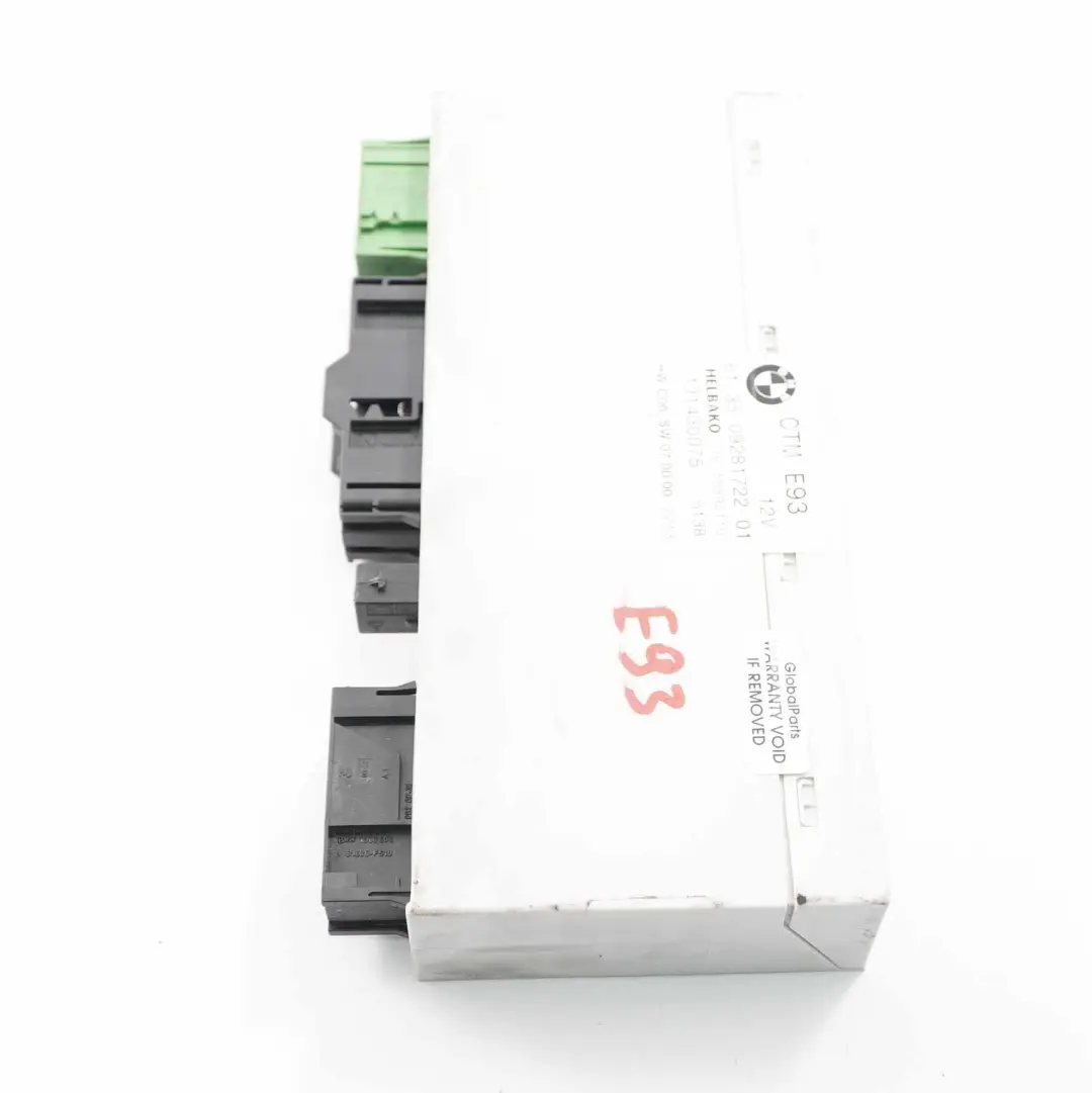 Folding Top Roof ECU Module CTM to BMW E93 Cabrio Convertible with Part number 9281722 BMW E93 Cabrio Convertible Folding Top Roof ECU Module CTM - SKU 9281722 - Part number 9281722