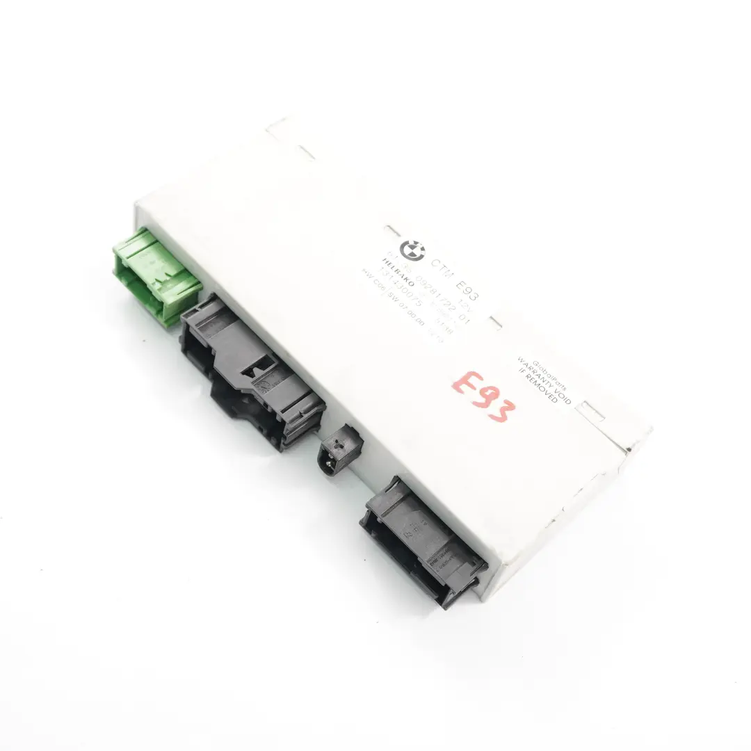 Folding Top Roof ECU Module CTM to BMW E93 Cabrio Convertible with Part number 9281722 BMW E93 Cabrio Convertible Folding Top Roof ECU Module CTM - SKU 9281722 - Part number 9281722