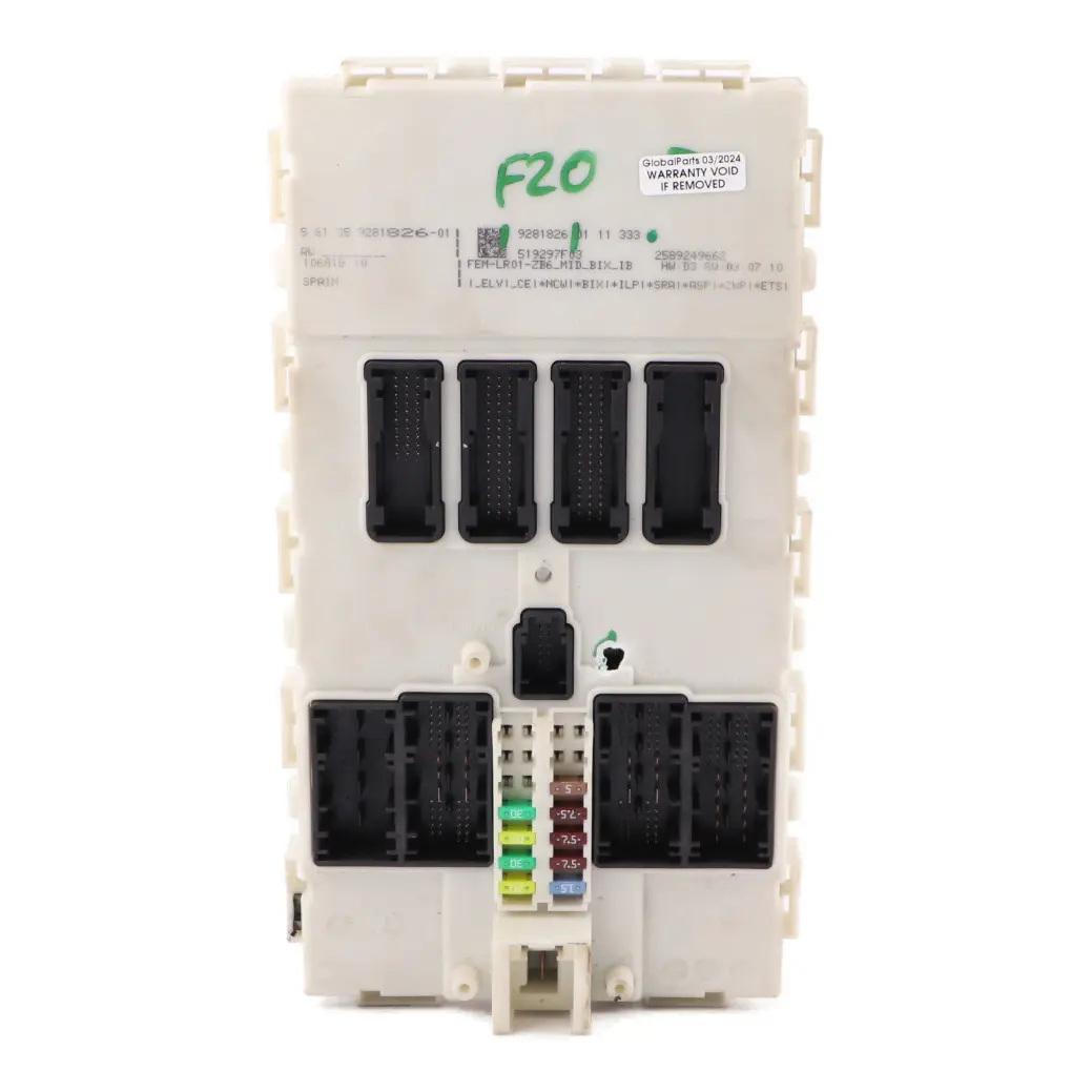  FEM Module BMW F20 F21 F22 F30 F32 ECU Control Unit Fuse Box - SKU 9281826 - Part number 9281826
