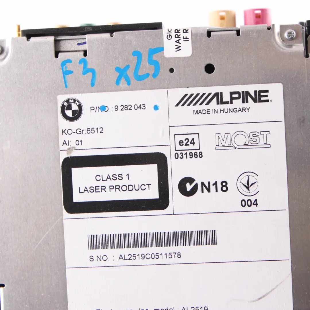 Navigation Sat Nav Radio Audio Head Unit to BMW X3 F25 X4 F26 with Part number 9282043 BMW X3 F25 X4 F26 Navigation Sat Nav Radio Audio Head Unit - SKU 9282043 - Part number 9282043