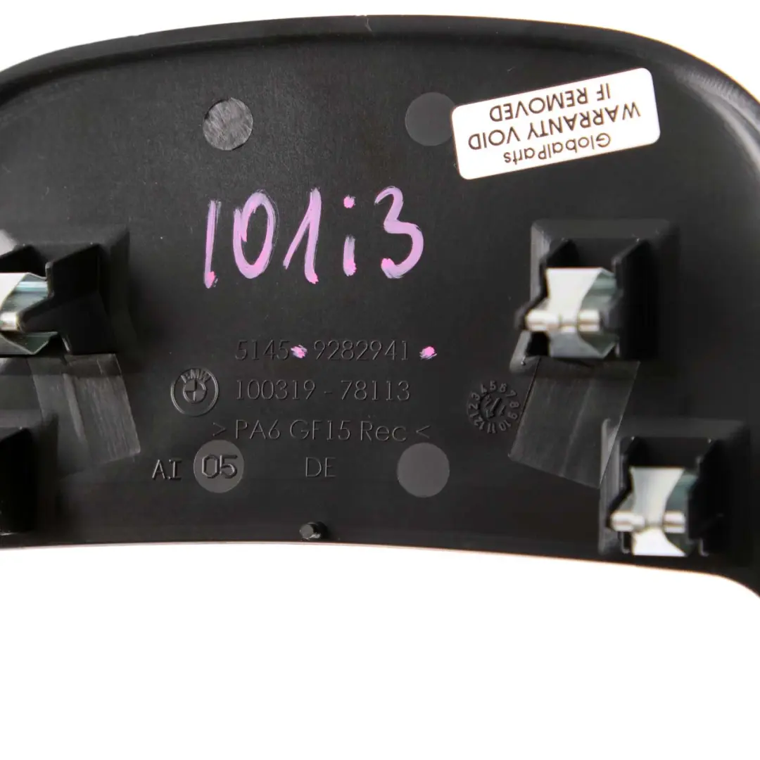 BMW i3 I01 Tableau bord Panneau recouvrement tableau bord Noir - SKU 9282941 - Numéro de pièce 9282941