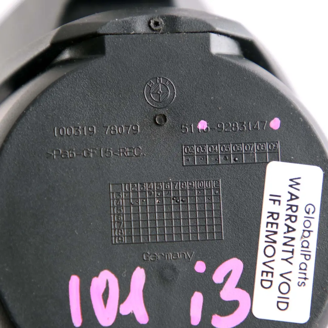 Centre Console Cup Drink Holder Trim Carrier Black to BMW i3 I01 with Part number 9283147 BMW i3 I01 Centre Console Cup Drink Holder Trim Carrier Black - SKU 9283147 - Part number 9283147