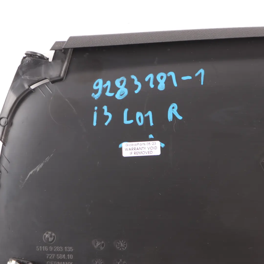 Centre Console Trim Cover Panel Left N/S Black 9283135 to BMW i3 I01 with Part number 9283181 BMW i3 I01 Centre Console Trim Cover Panel Left N/S Black 9283135 - SKU 9283181-1 - Part number 9283181