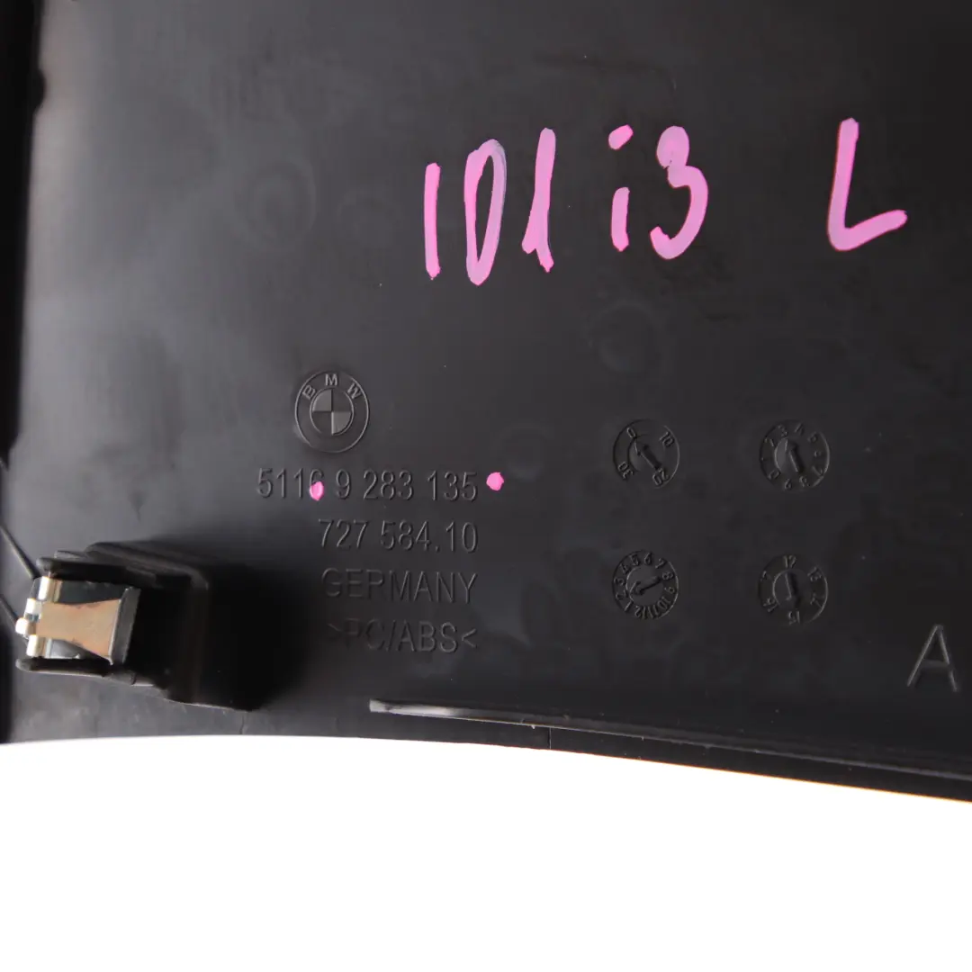 Mittelkonsolenverkleidung BMW i3 I01 Abdeckplatte links 9283135 für mit Teilenummer 9283181 Mittelkonsolenverkleidung BMW i3 I01 Abdeckplatte links 9283135 - SKU 9283181 - Teilenummer 9283181