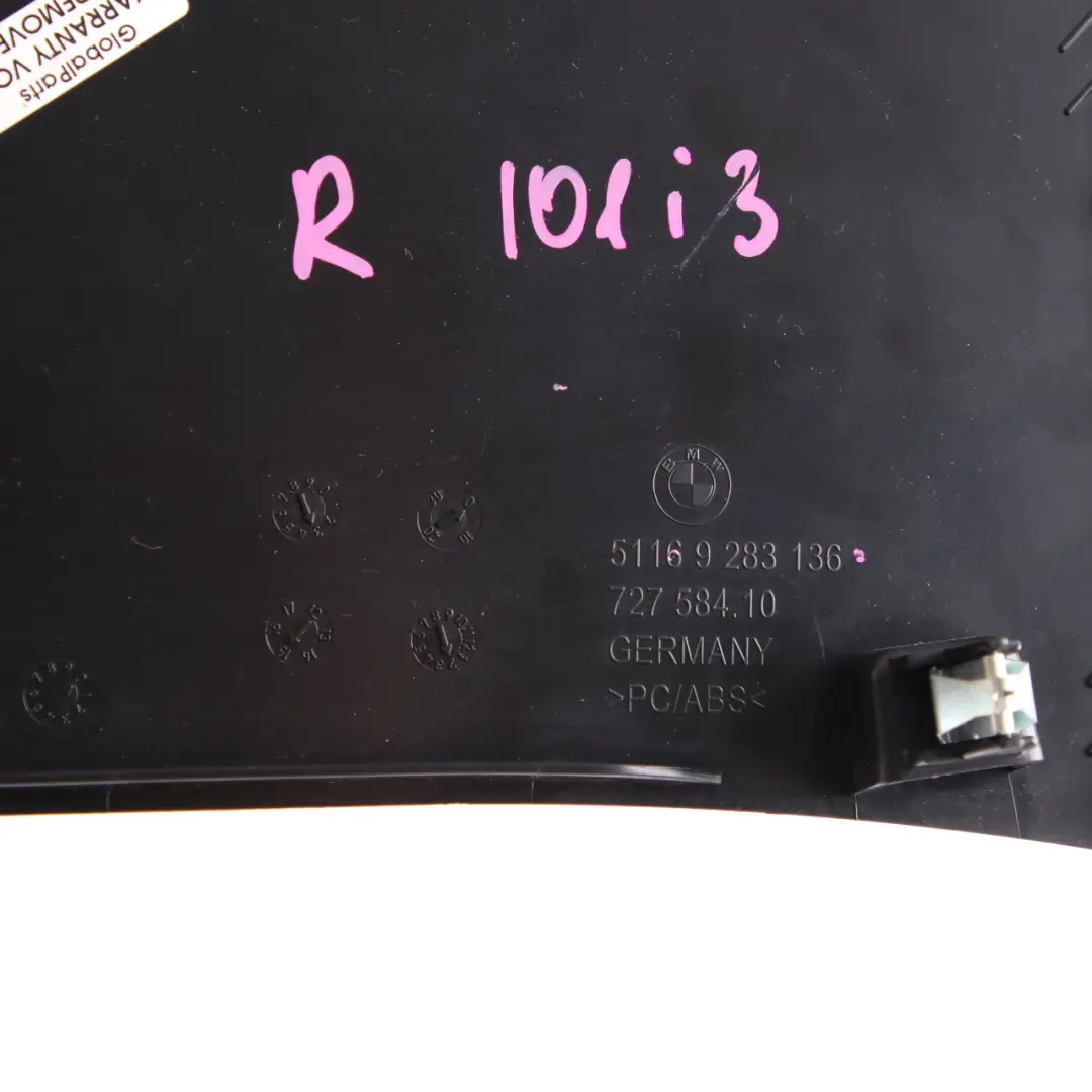 Rivestimento console centrale BMW i3 I01 Pannello di copertura destro per con numero di parte 9283183 Rivestimento console centrale BMW i3 I01 Pannello di copertura destro - SKU 9283183 - Numero di parte 9283183