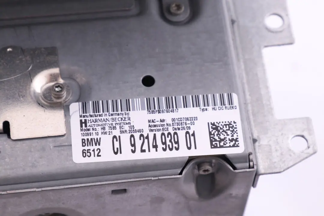 Professional Navigation System Computer CIC to BMW Z4 Series E89 with Part number 9214939 BMW Z4 Series E89 Professional Navigation System Computer CIC - SKU 9283433 - Part number 9214939