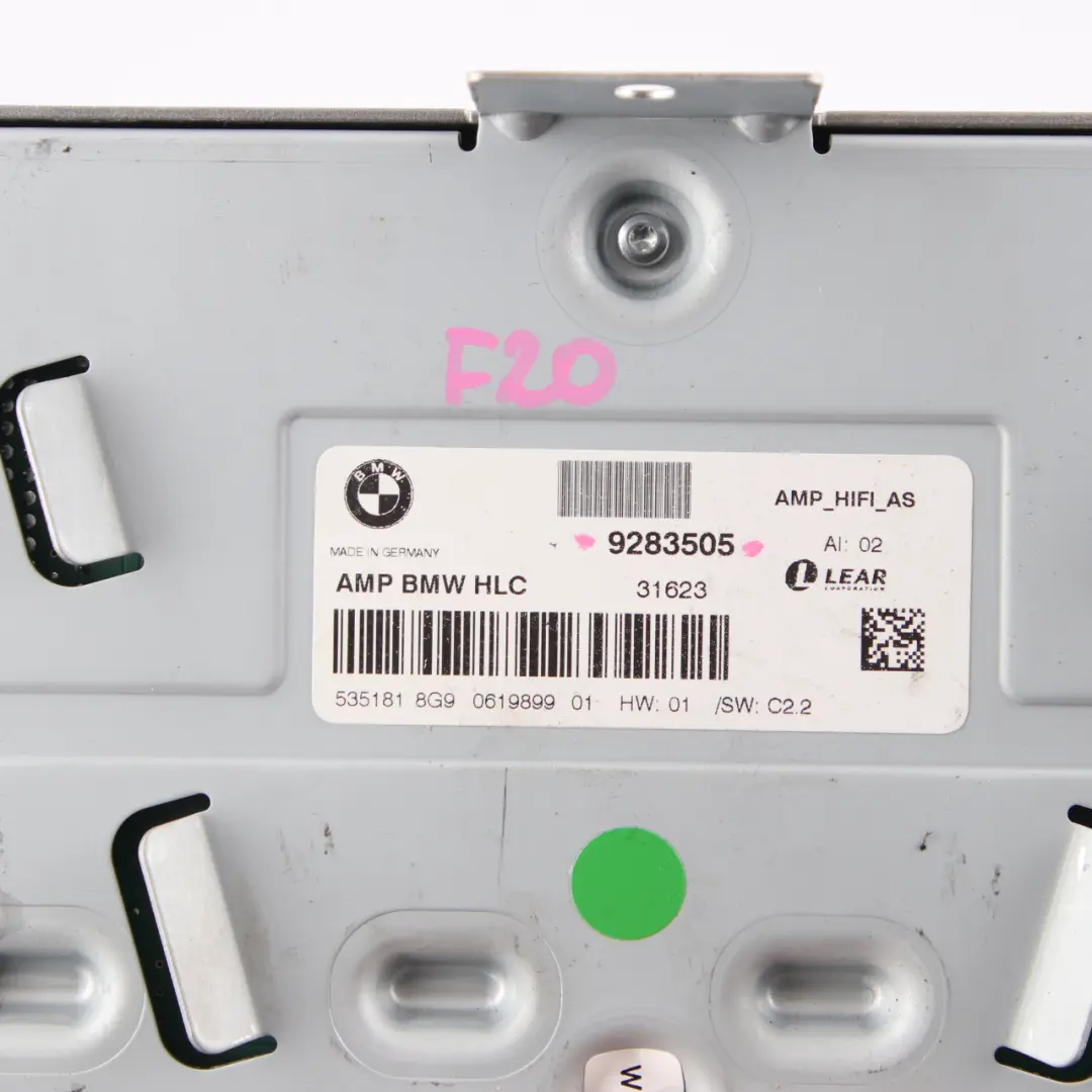 Radio AMP Amplificatore Audio Sistema HIFI per BMW F20 F21 con numero di parte 9283505 BMW F20 F21 Radio AMP Amplificatore Audio Sistema HIFI - SKU 9283505 - Numero di parte 9283505