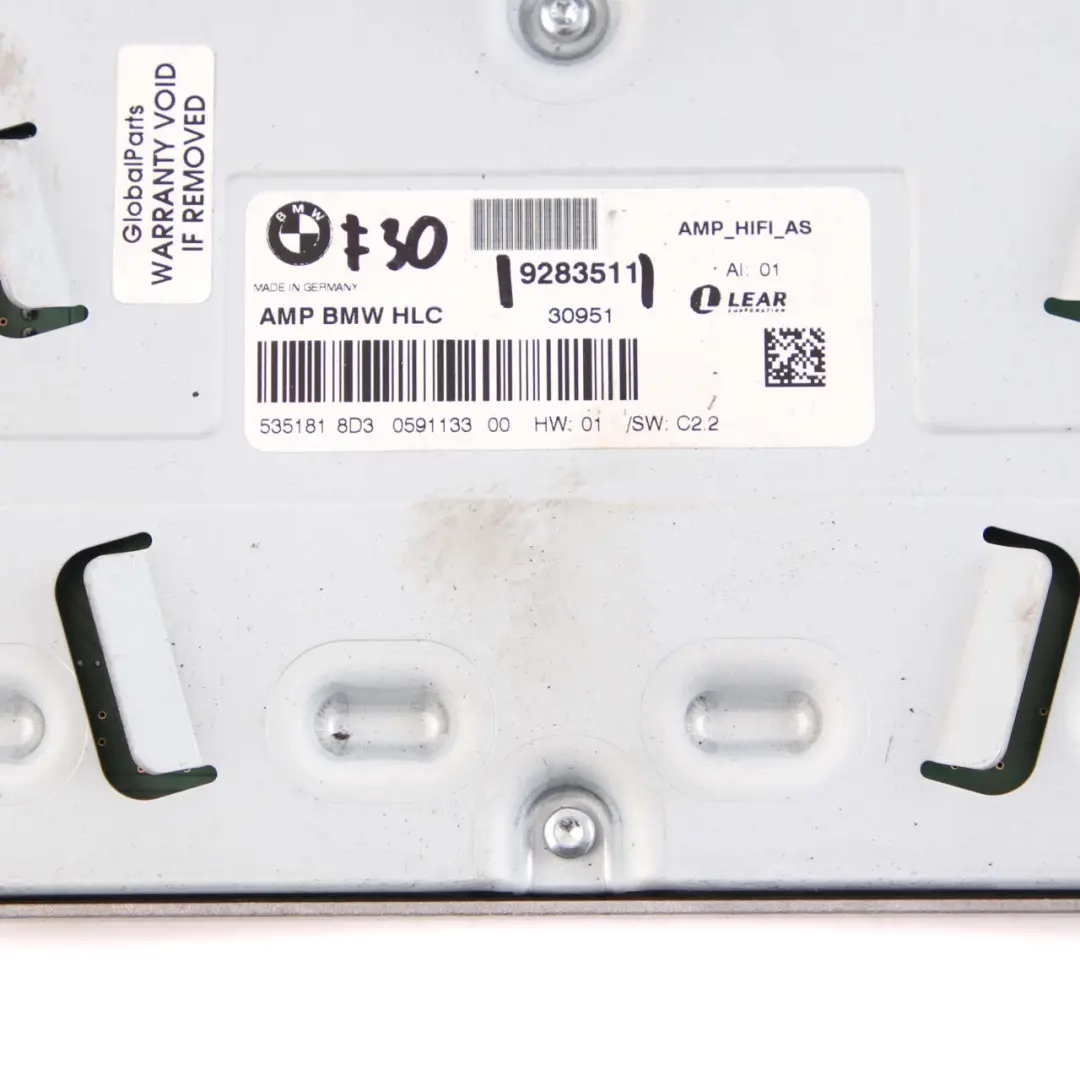 BMW F30 Hifi Audio Sound Lautsprecher Verstärker Steuergerät ECU - SKU 9283511 - Teilenummer 9283511