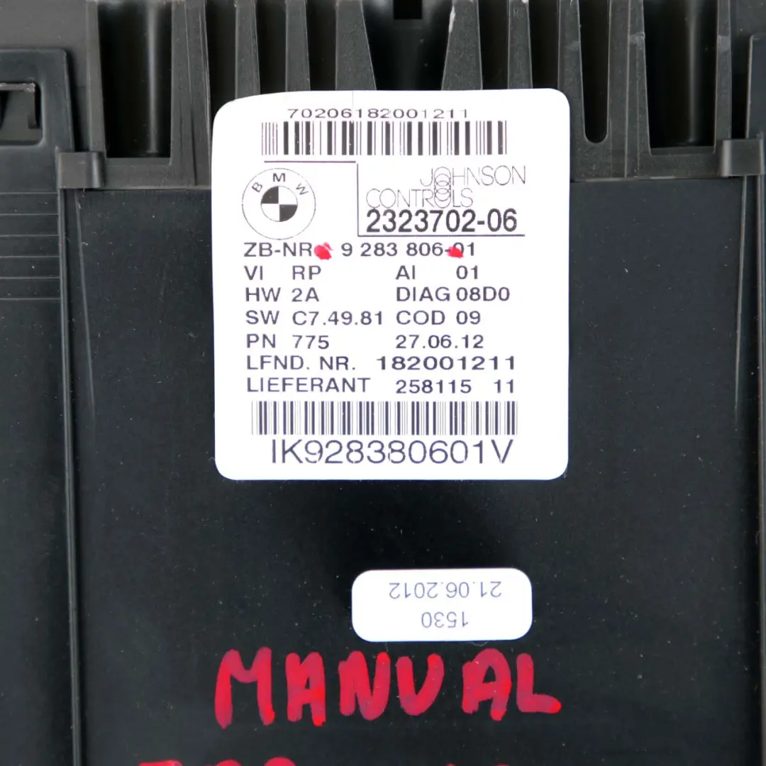 BMW E81 E82 E88 E87 LCI 123d N47S Speedo Clocks Instruments MPH Manual - SKU 9283806 - Part number 9187051