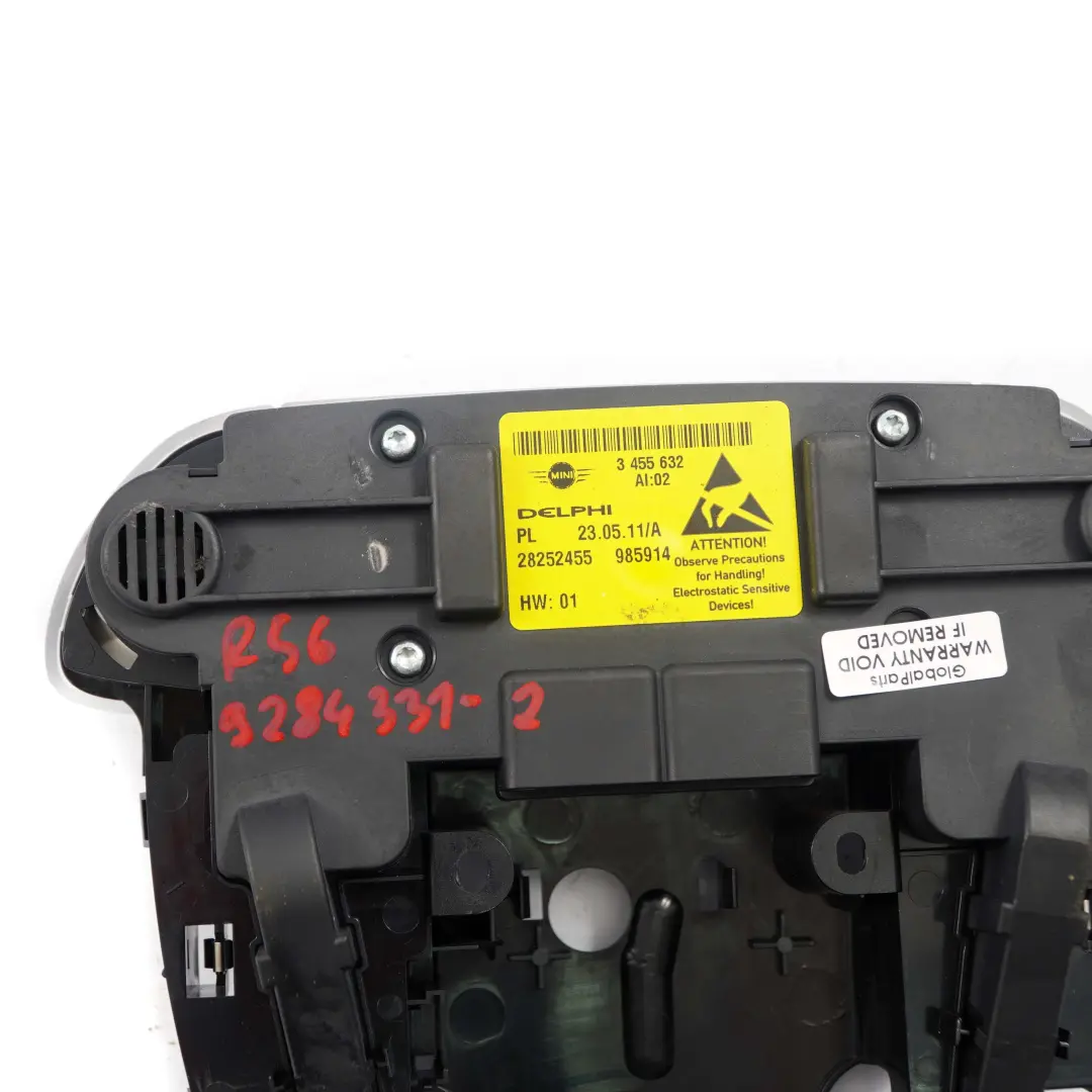 Módulo unidad control funcionamiento techo Interruptor luz para Mini R55 R56 R60 R61 con número de pieza 3455632 Mini R55 R56 R60 R61 Módulo unidad control funcionamiento techo Interruptor luz - SKU 9284331-2 - Número de pieza 3455632