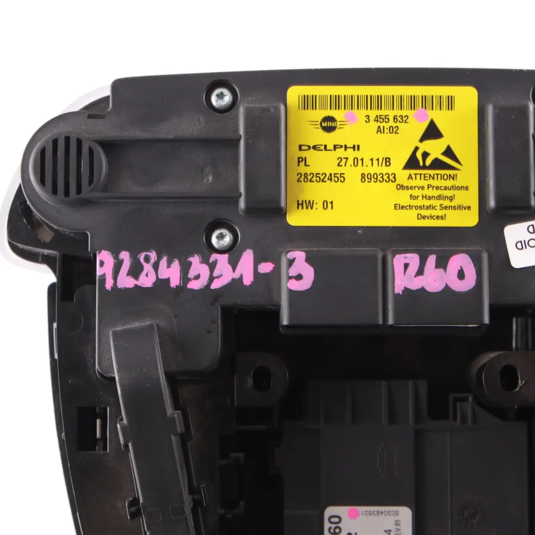  Roof Light Mini R55 R56 R60 R61 Operating Control Unit Switch - SKU 9284331-3 - Part number 3455632