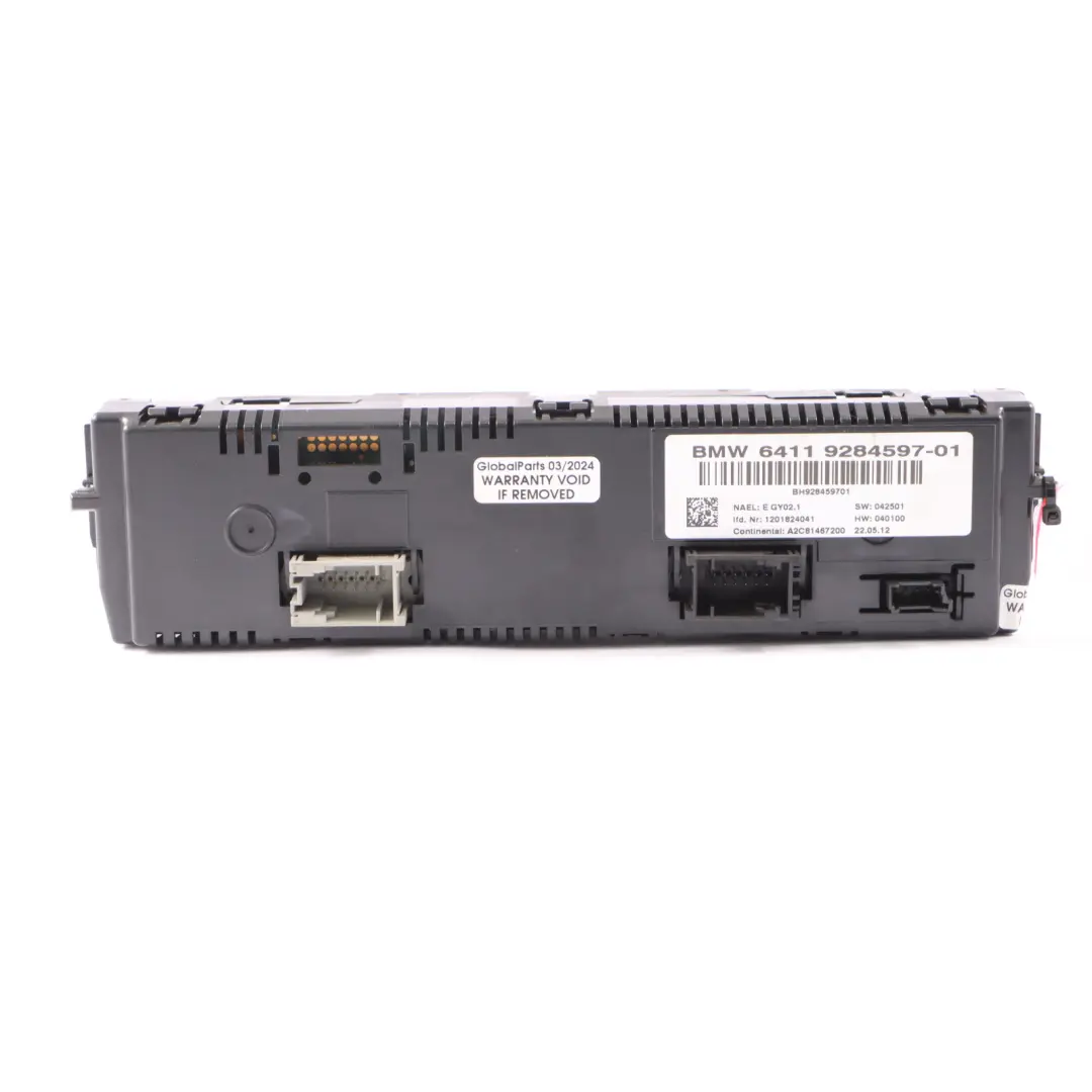 Pannello controllo dell'aria BMW X3 F25 Unità Automatico Alto per con numero di parte 9284597 Pannello controllo dell'aria BMW X3 F25 Unità Automatico Alto - SKU 9284597 - Numero di parte 9284597
