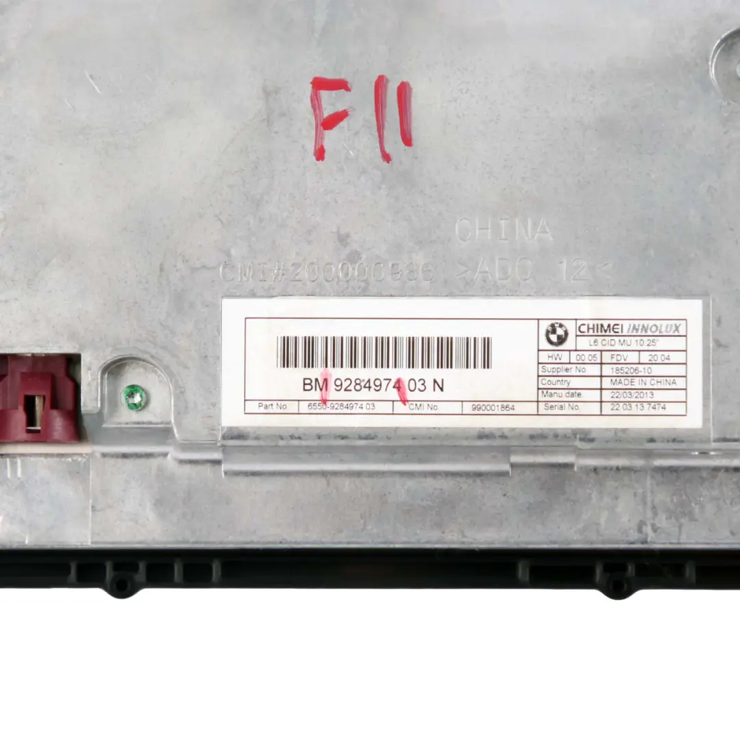 Wyświetlacz Monitor Ekran do BMW F10 F11 o numerze 9284974 BMW F10 F11 Wyświetlacz Monitor Ekran - SKU 9284974 - Numer Części 9284974