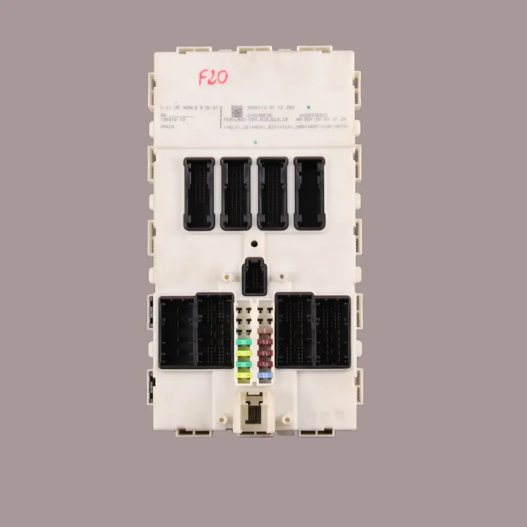 BMW F20 F21 F22 F30 F32 FEM Module ECU Control Unit Fuse Box - SKU 9286113 - Part number 9286113