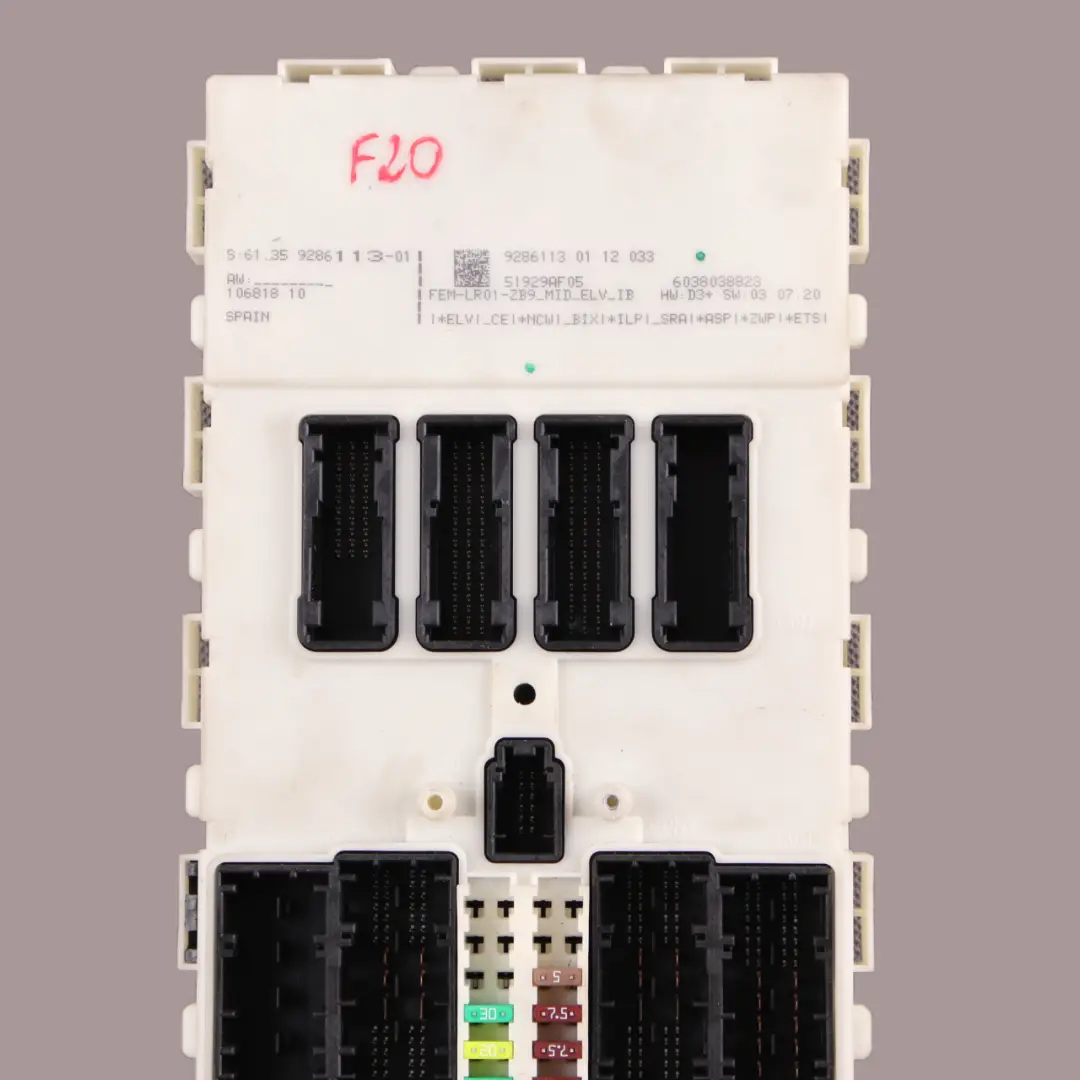  FEM Module BMW F20 F21 F22 F30 F32 ECU Control Unit Fuse Box - SKU 9286113 - Part number 9286113