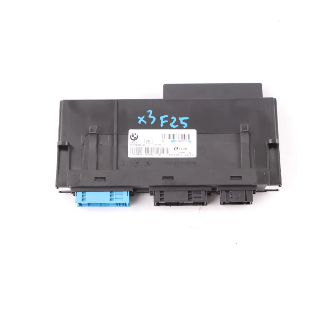 BMW X3 F25 Módulo Control Carrocería ECU Caja de Conexiones JBBFE III V9 - SKU 9286129 - Número de pieza 9286129