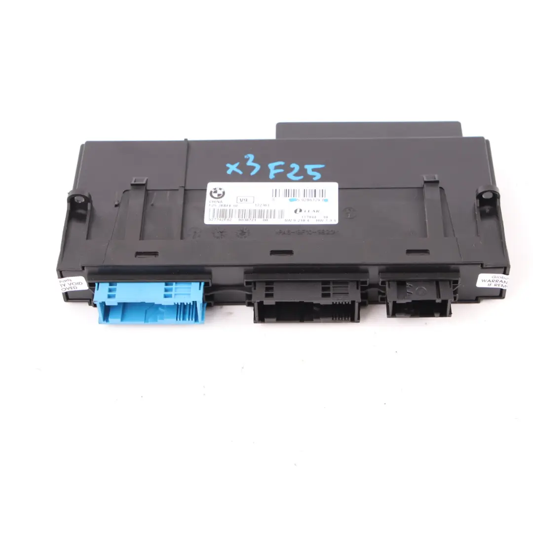 BMW X3 F25 Body Control Module ECU Junction Box JBBFE III V9 - SKU 9286129 - Part number 9286129