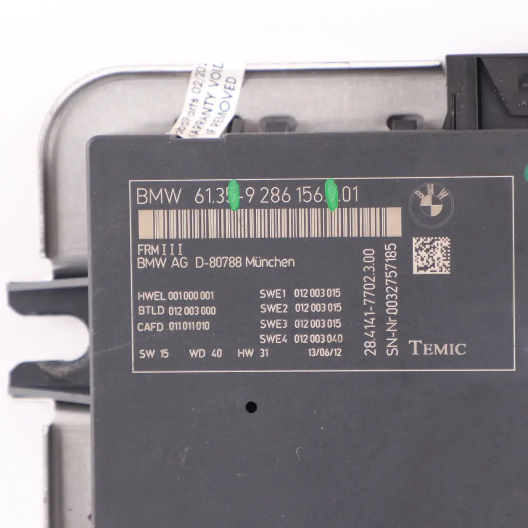 BMW X3 F25 Moduł Sterownik Świateł FRM3 9394669 - SKU 9286156 - Numer Części 9286156
