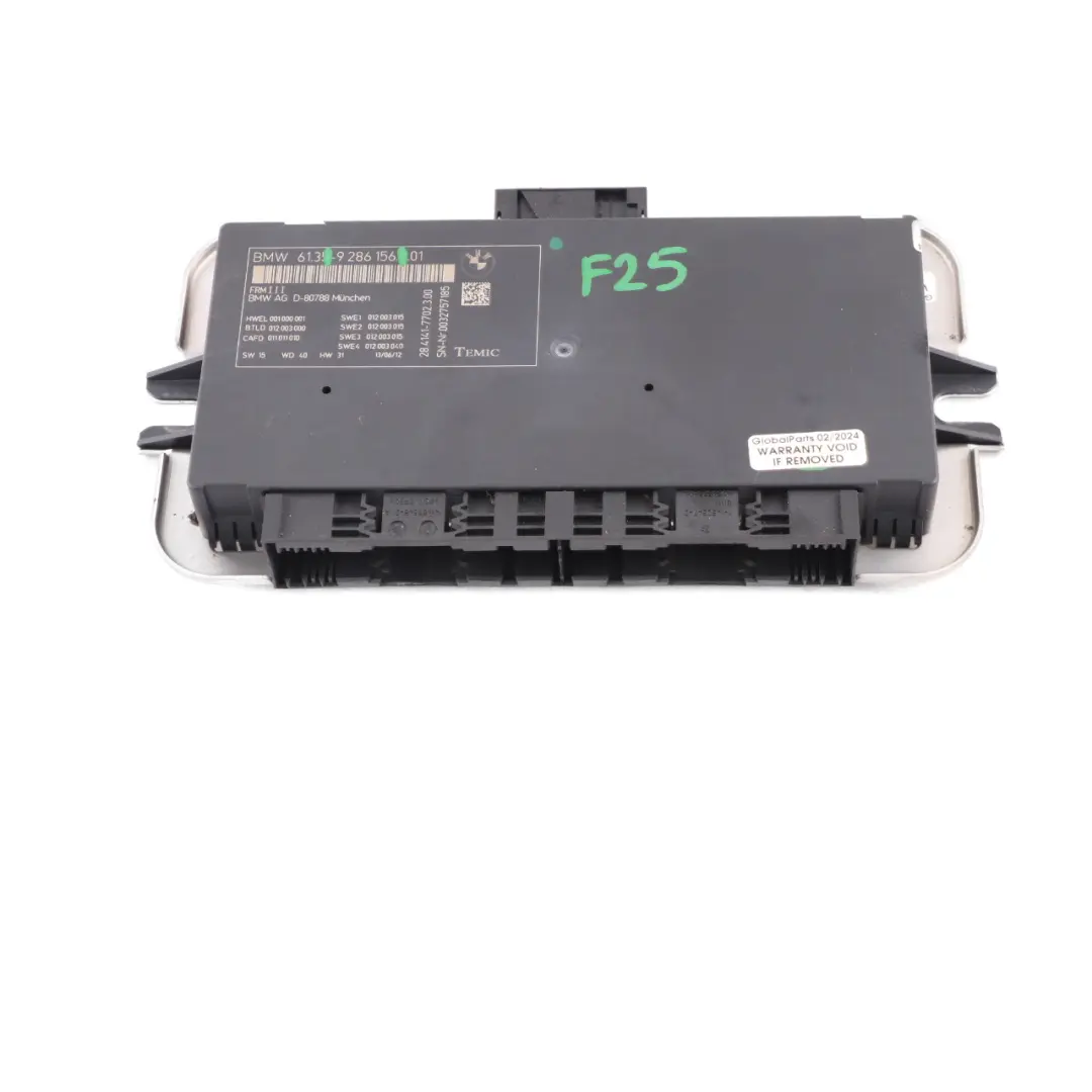 BMW X3 F25 Unité Contrôle Module D'Eclairage De L'Habitacle ECU FRM3 9394669 - SKU 9286156 - Numéro de pièce 9286156