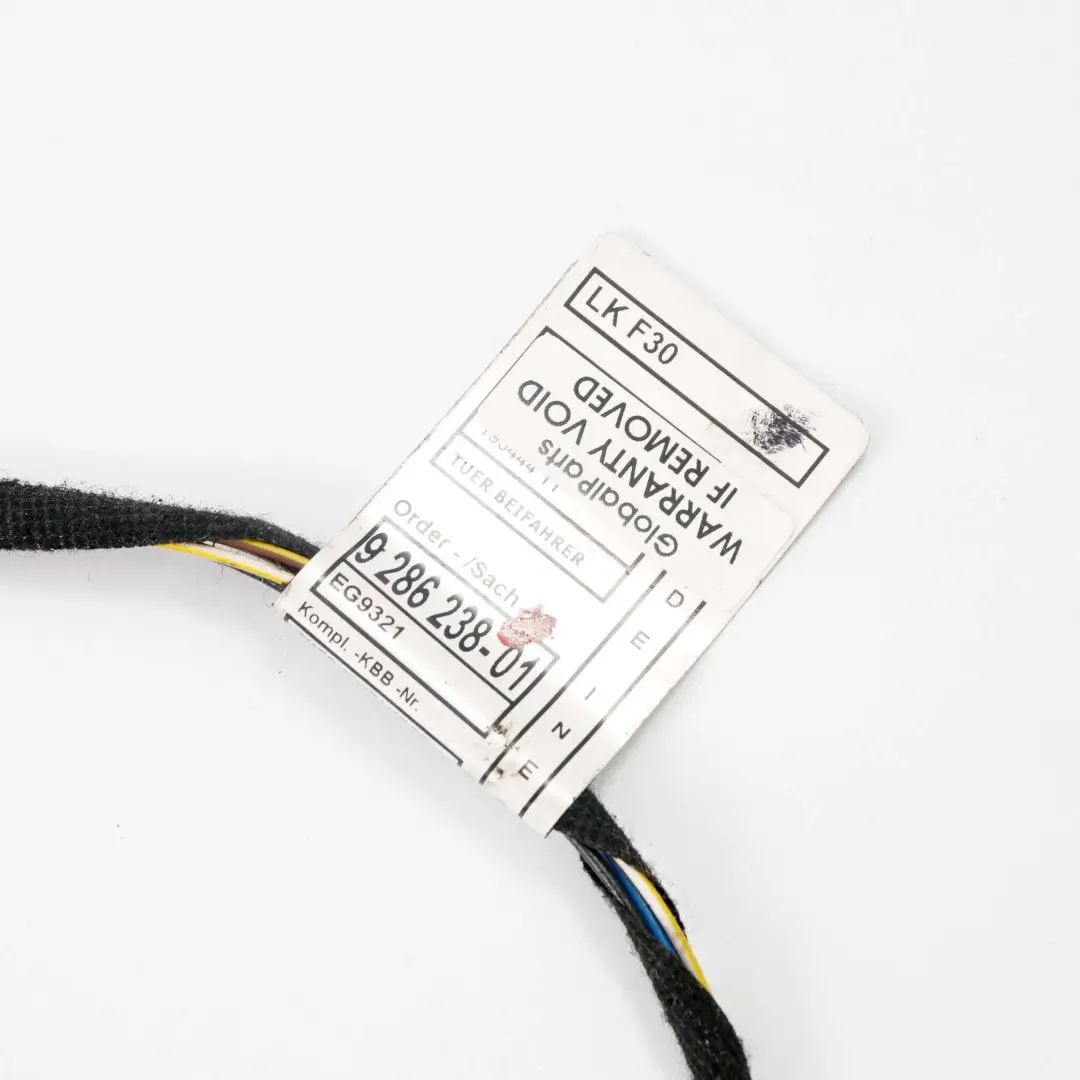 BMW F30 Door Wiring Front Passenger Door Loom Cables Harness F31 - SKU 9286238 - Part number 9286238