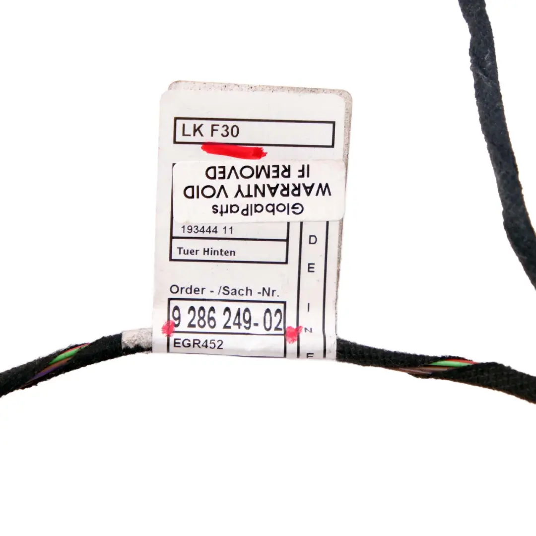Door Wiring Loom Cable Harness to BMW 3 Series F30 F31 Rear with Part number 9286249 BMW 3 Series F30 F31 Rear Door Wiring Loom Cable Harness - SKU 9286249 - Part number 9286249