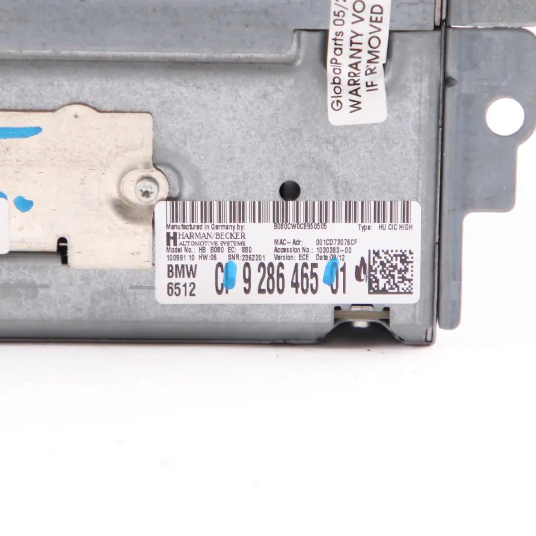 BMW F20 Head Unit Navigation GPS Sat Nav Infotainment DAB High X3 F25 - SKU 9286465 - Part number 9286465